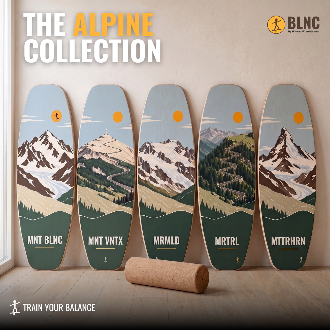 BLNC Balance Boards - ALPINE COLLECTIE - Inclusief Roller en Board Stoppers