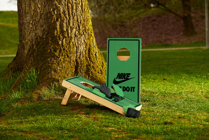 Cornhole Set met Eigen Design - Mini - Single Board Cornhole sets Wicked Wood Games