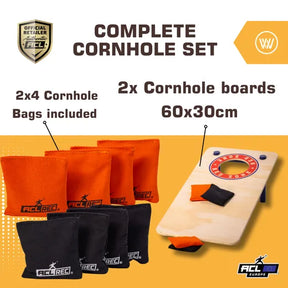 Cornhole Mini Set - Red Zone Style (60x30cm) Cornhole sets Wicked Wood Games