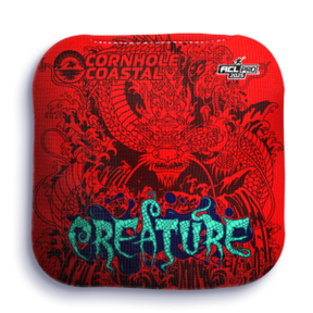Cornhole Coastal - Creatures 2026 - ACL Pro Bags Cornhole Bags Coastal Far East Red