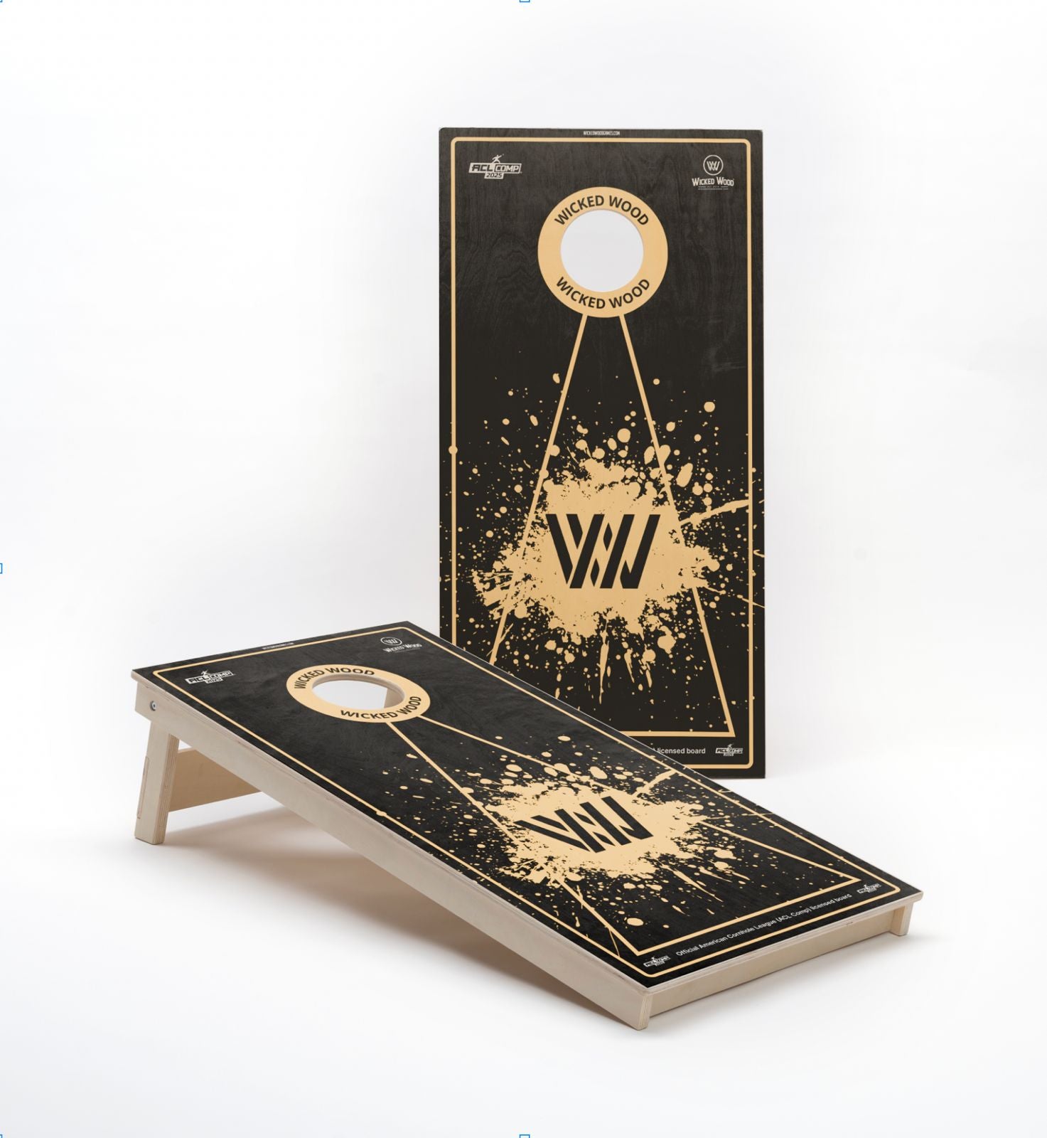 Wicked Wood - For the W - ACL Comp Boards Cornhole sets Wicked Wood Games Yellow
