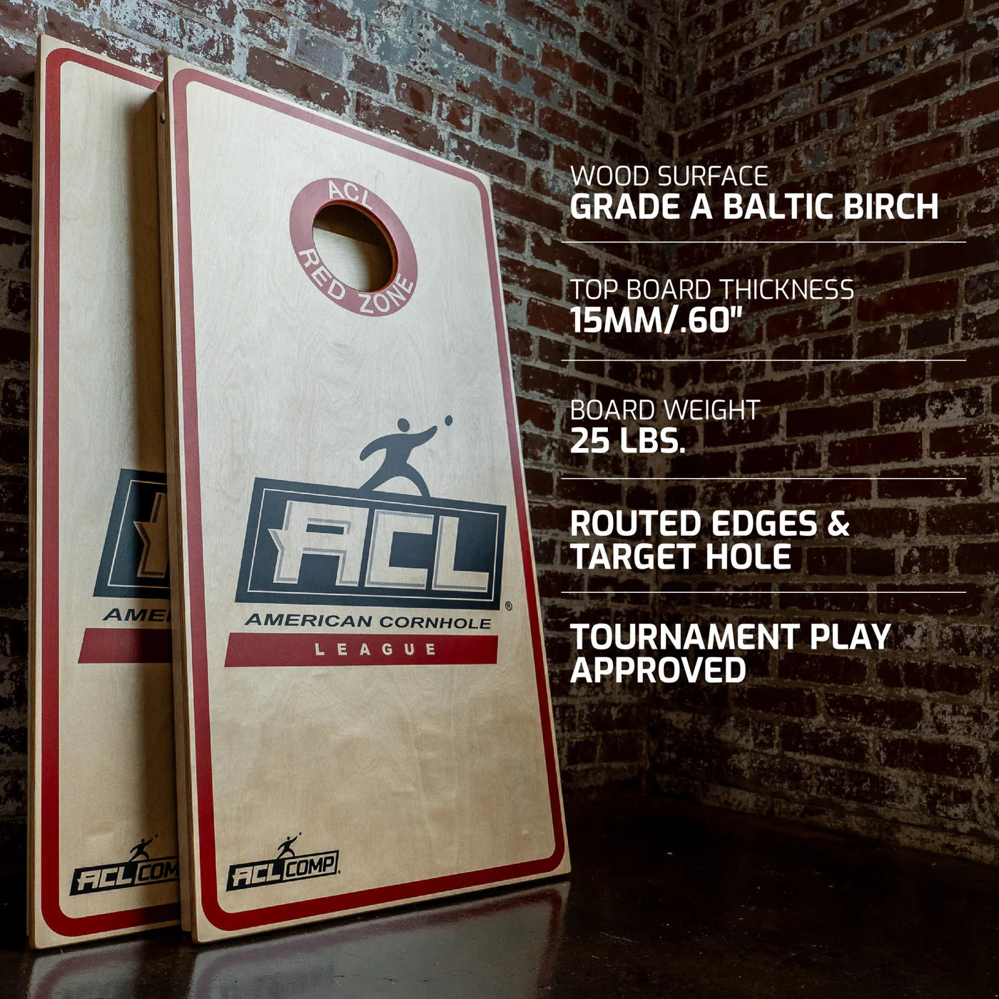 Official ACL Cornhole Boards for CLUBS Cornhole sets Wicked Wood Games