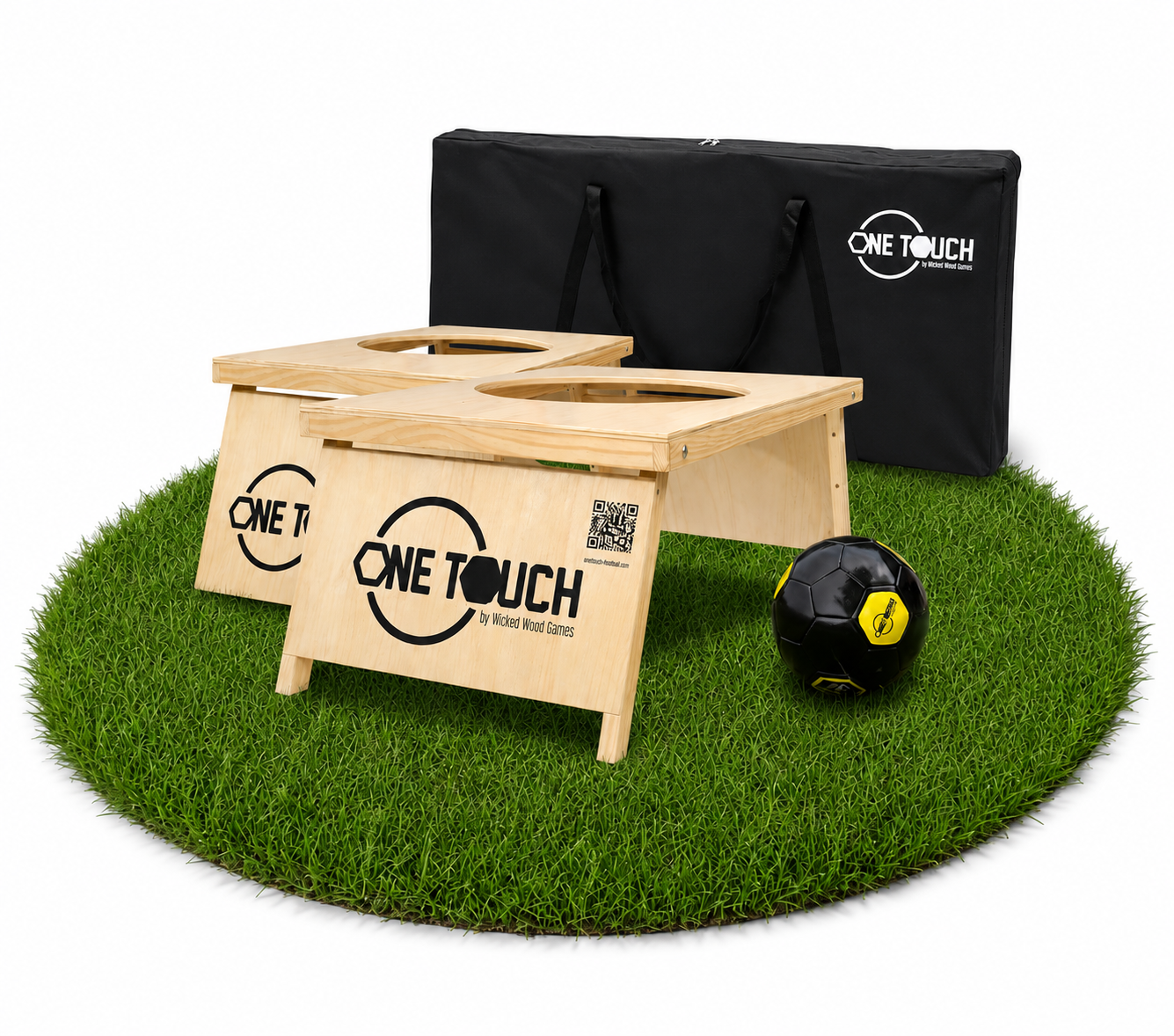 OneTouch Soccer Game - Includes 2 boards / Premium Soccer Ball / Carry